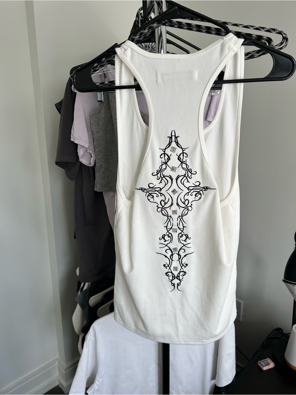 Fengsystem White Racerback Tank Top - Picture 2 of 2